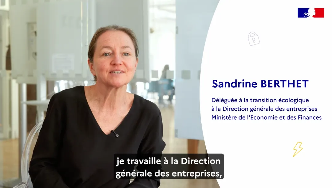 Sandrine Berthet, déléguée à la transition écologique à la Direction générale des entreprises